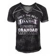 Only The Best Dads Get Promoted To Grandad Grandpas Gift Men's Short Sleeve V-neck 3D Print Retro Tshirt Black
