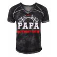 Papa Birthday Crew Race Car Racing Car Driver Dad Daddy Men's Short Sleeve V-neck 3D Print Retro Tshirt Black
