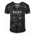 Papa On Cloud Wine New Dad 2018 And Baby Men's Short Sleeve V-neck 3D Print Retro Tshirt Black