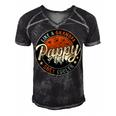 Pappy Like A Grandpa Only Cooler Vintage Retro Fathers Day Men's Short Sleeve V-neck 3D Print Retro Tshirt Black