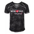 Parents Day - Thank You Mom And Dad For Everything Men's Short Sleeve V-neck 3D Print Retro Tshirt Black