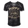 Poppy Because Grandpa Is For Old Guys Men's Short Sleeve V-neck 3D Print Retro Tshirt Black