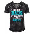 Poppy - The Best Dads Get Promoted To Poppy Men's Short Sleeve V-neck 3D Print Retro Tshirt Black