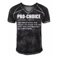 Pro Choice Definition Feminist Womens Rights My Choice Men's Short Sleeve V-neck 3D Print Retro Tshirt Black