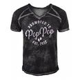Promoted To Poppop 2022 For First Time Fathers New Dad Men's Short Sleeve V-neck 3D Print Retro Tshirt Black