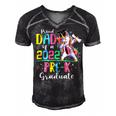 Proud Dad Of A 2022 Pre-K Graduate Unicorn Grad Senior Men's Short Sleeve V-neck 3D Print Retro Tshirt Black