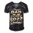 Proud Dad Of Class Of 2022 Senior Graduate Dad Men's Short Sleeve V-neck 3D Print Retro Tshirt Black