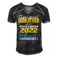 Proud Godfather Of Kindergarten Graduate 2022 Graduation Men's Short Sleeve V-neck 3D Print Retro Tshirt Black