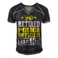 Retired Police Officer Beer Me Funny Retirement Men's Short Sleeve V-neck 3D Print Retro Tshirt Black