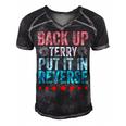 Retro Back Up Terry Put It In Reverse 4Th Of July Fireworks Men's Short Sleeve V-neck 3D Print Retro Tshirt Black