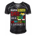 Super Proud Dad Of A Class Of 2022 Kindergarten Graduate Men's Short Sleeve V-neck 3D Print Retro Tshirt Black