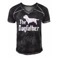 The Dogfather - Funny Dog Gift Funny Glen Of Imaal Terrier Men's Short Sleeve V-neck 3D Print Retro Tshirt Black