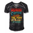 The Pontoon Captain Dad The Man Myth Happy Fathers Day Men's Short Sleeve V-neck 3D Print Retro Tshirt Black The Pontoon Captain Dad The Man Myth Happy Fathers Day Men's Short Sleeve V-neck 3D Print Retro Tshirt Black
