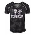 This Dad Is Bomb Dot Com Funny Men's Short Sleeve V-neck 3D Print Retro Tshirt Black