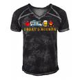 Today’S Agenda Camping Men's Short Sleeve V-neck 3D Print Retro Tshirt Black