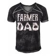 Tractor Dad Farming Father Farm Lover Farmer Daddy V2 Men's Short Sleeve V-neck 3D Print Retro Tshirt Black
