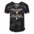 Turn Off The Damn Lights For Dad Birthday Or Fathers Day Men's Short Sleeve V-neck 3D Print Retro Tshirt Black