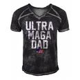 Ultra Maga Dad Ultra Maga Republicans Dad Men's Short Sleeve V-neck 3D Print Retro Tshirt Black