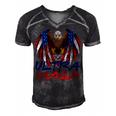 Ultra Maga Eagle Make America Great Aga Men's Short Sleeve V-neck 3D Print Retro Tshirt Black