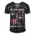 Ultra Maga We The People Proud Republican Usa Flag Men's Short Sleeve V-neck 3D Print Retro Tshirt Black