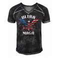 Ultra Mega No Baby Formula Biden Usa Flag Eagle On Back Men's Short Sleeve V-neck 3D Print Retro Tshirt Black