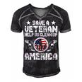 Veteran Veterans Day Help Us Clean Up America 135 Navy Soldier Army Military Men's Short Sleeve V-neck 3D Print Retro Tshirt Black