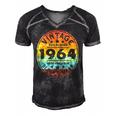 Vintage Established 1964 58Th Birthday Party Retro Men Men's Short Sleeve V-neck 3D Print Retro Tshirt Black