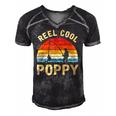 Vintage Reel Cool Poppy Fish Fishing Fathers Day Gift Classic Men's Short Sleeve V-neck 3D Print Retro Tshirt Black