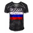 Vintage Russia Russian Flag Pride 500 Trending Shirt Men's Short Sleeve V-neck 3D Print Retro Tshirt Black