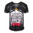 Weekend Forcast Camping Retro Vintage 27 Shirt Men's Short Sleeve V-neck 3D Print Retro Tshirt Black