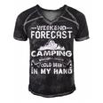 Weekend Forecast Camping 716 Trending Shirt Men's Short Sleeve V-neck 3D Print Retro Tshirt Black