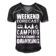 Weekend Forecast Camping With A Chance 21 Shirt Men's Short Sleeve V-neck 3D Print Retro Tshirt Black