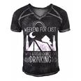 Weekend Forecast Camping With A Good 17 Shirt Men's Short Sleeve V-neck 3D Print Retro Tshirt Black