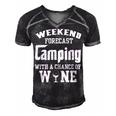 Weekend Forecast Camping With Wine 12 Shirt Men's Short Sleeve V-neck 3D Print Retro Tshirt Black