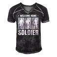 Welcome Home Soldier - Usa Warrior Hero Military Men's Short Sleeve V-neck 3D Print Retro Tshirt Black