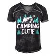 Women Girls Kids Camping Cutie Camp Gear Tent Apparel Ladies T Shirt Men's Short Sleeve V-neck 3D Print Retro Tshirt Black