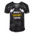 Worlds Greatest Camper Funny Camping Gift Camp T Shirt Men's Short Sleeve V-neck 3D Print Retro Tshirt Black