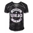 Worlds Greatest Viejo For Spanish Dad Men's Short Sleeve V-neck 3D Print Retro Tshirt Black