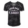 Your Dad Is My Cardio S Fathers Day Womens Mens Kids Men's Short Sleeve V-neck 3D Print Retro Tshirt Black