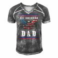 4Th Of July American Flag Dad Men's Short Sleeve V-neck 3D Print Retro Tshirt Grey