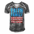 4Th Of July S For Men Faith Family Friends Freedom Men's Short Sleeve V-neck 3D Print Retro Tshirt Grey