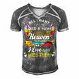 All I Want Is For My Dad & Mom In Heaven 24Ya2 Men's Short Sleeve V-neck 3D Print Retro Tshirt Grey