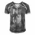 American Flag Hockey Apparel - Hockey Men's Short Sleeve V-neck 3D Print Retro Tshirt Grey