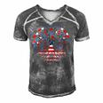 American Tree 4Th Of July Usa Flag Hearts Roots Patriotic Men's Short Sleeve V-neck 3D Print Retro Tshirt Grey