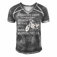 Awesome Dads Have Beards Tattoos And Ride Motorcycles V2 Men's Short Sleeve V-neck 3D Print Retro Tshirt Grey
