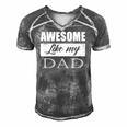 Awesome Like My Dad Fathers Day Gifts From Son & Daughter Men's Short Sleeve V-neck 3D Print Retro Tshirt Grey