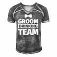 Bachelor Party - Groom Drinking Team Men's Short Sleeve V-neck 3D Print Retro Tshirt Grey