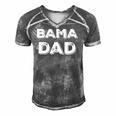 Bama Dad Gift Alabama State Fathers Day Men's Short Sleeve V-neck 3D Print Retro Tshirt Grey