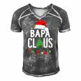 Bapa Claus Christmas Matching Family Pajama Funny Xmas Gift Men's Short Sleeve V-neck 3D Print Retro Tshirt Grey