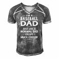 Baseball Dad Like A Normal Dad Except Much Cooler Men's Short Sleeve V-neck 3D Print Retro Tshirt Grey